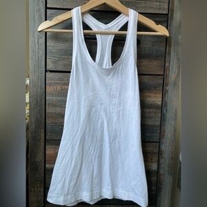Lululemon Athletica White Racerback Athletic Tank